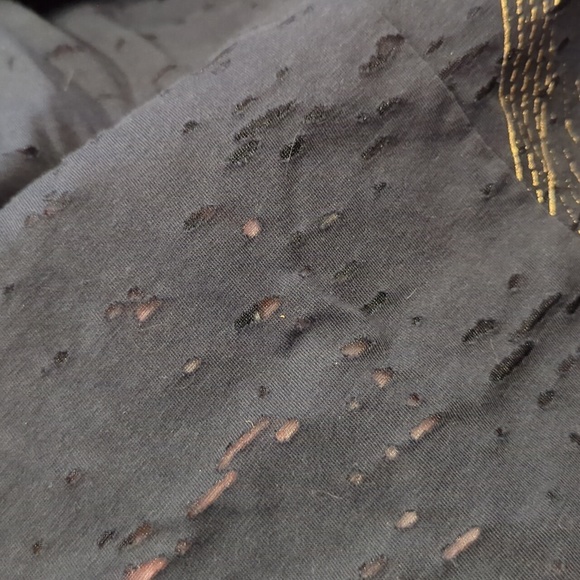 Diesel black and gold wild spirit t-shirt with mesh laser cutouts - Picture 6 of 7